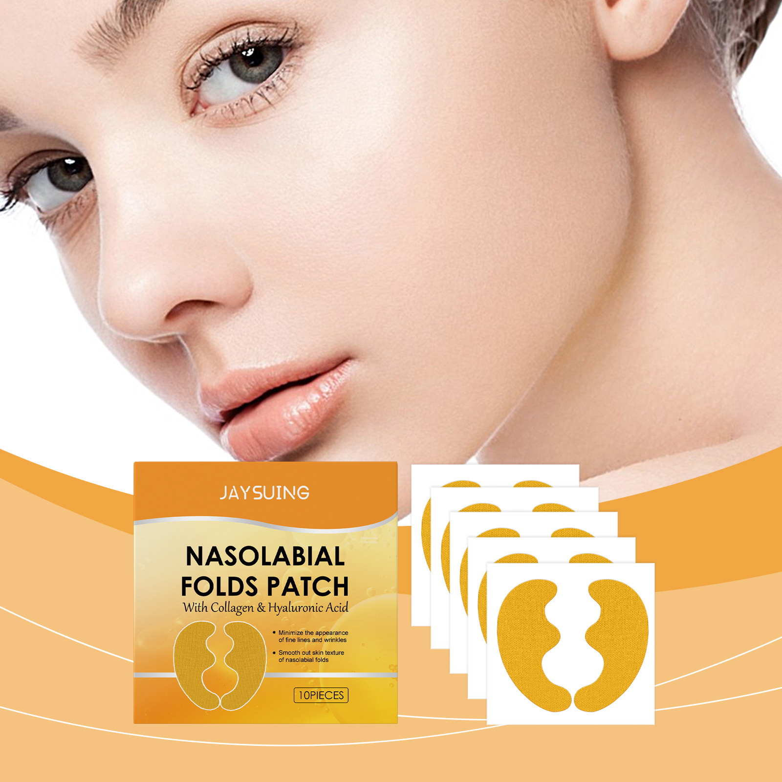 Collagen Under Eye Patches - Wrinkle Removal Patch Hyaluronic Nasolabial Folds