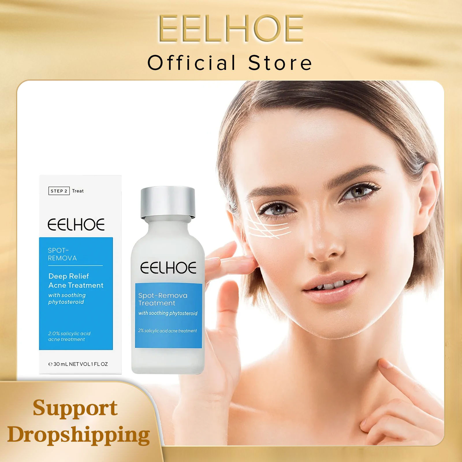 Salicylic Acid Blackhead Remover - EELHOE Acne Treatment Lotion Salicylic Acid