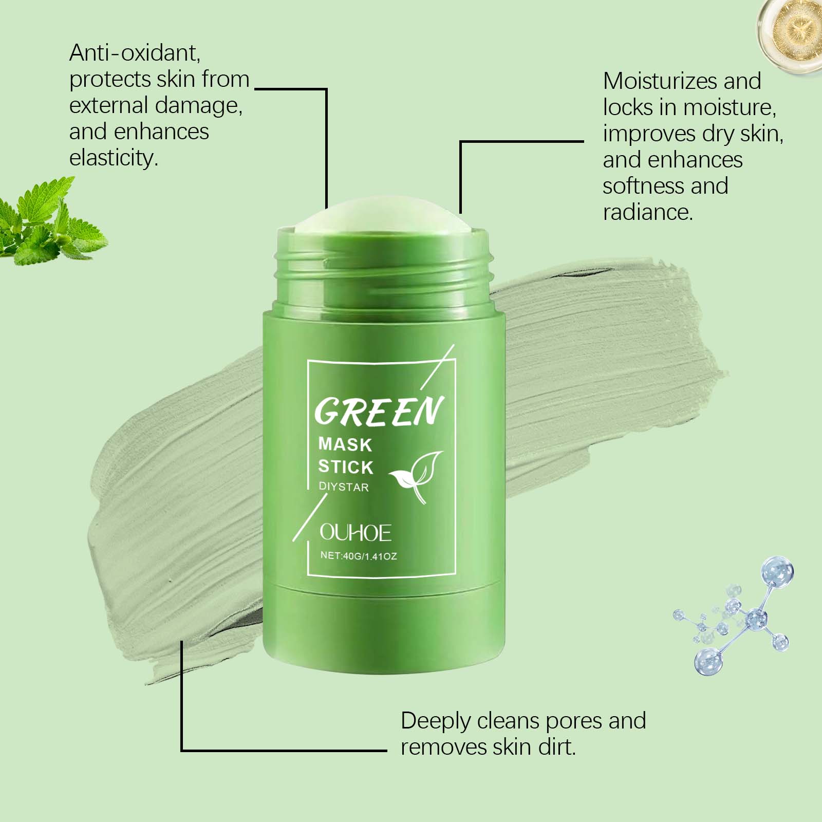 Green Tea Mask Stick for Face  - Green Tea Cleansing Clay Mask 评论和价格