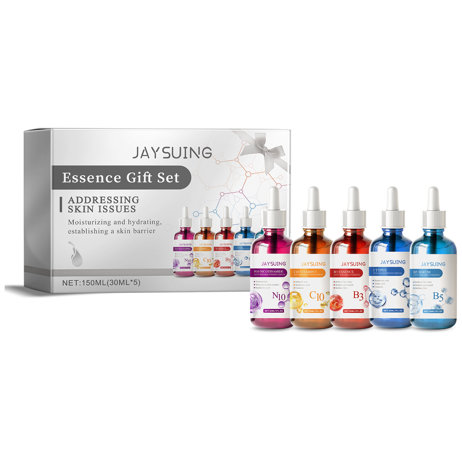 Face Serum Skin Care Sets 5PCS - Niacinamide Pore Shrinking Essence 评论和价格
