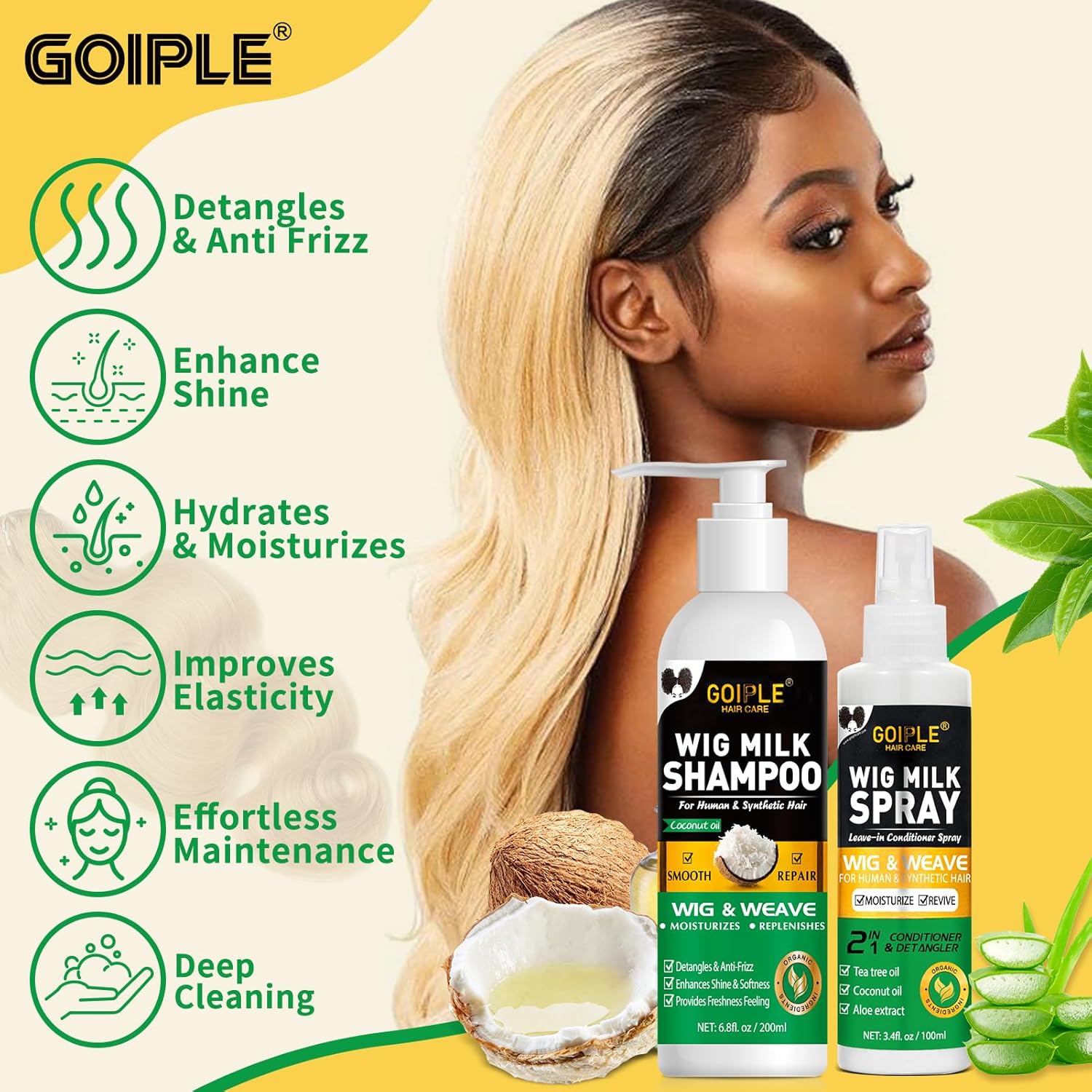 GOIPLE 3 in 1 Wig Care Kit wit - Hair Care 评论和价格