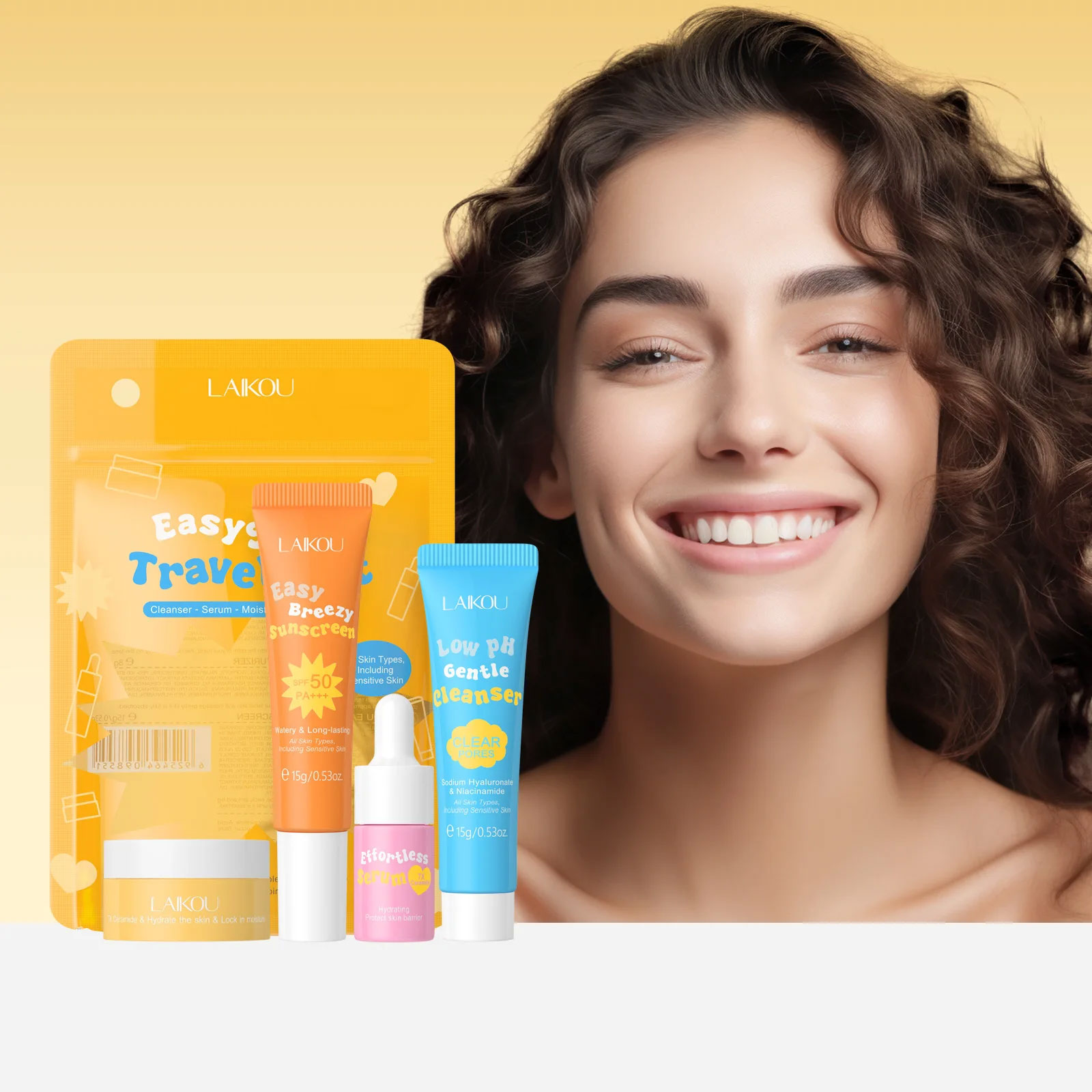 4PCS Laikou Ceramide Travel Su - Hyaluronic Acid Facial Serum 评论和价格