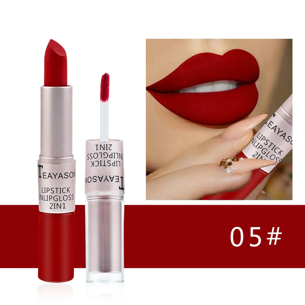 1PC Pink Lipstick Sexy Lip Glo - Matte Velvet Lip Tint Long Lasting 评论和价格