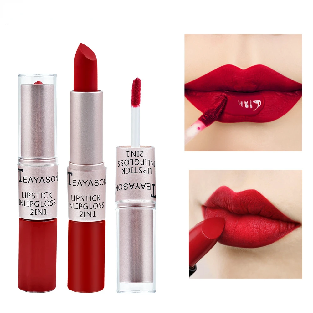 1PC Pink Lipstick Sexy Lip Glo - Matte Velvet Lip Tint Long Lasting 评论和价格