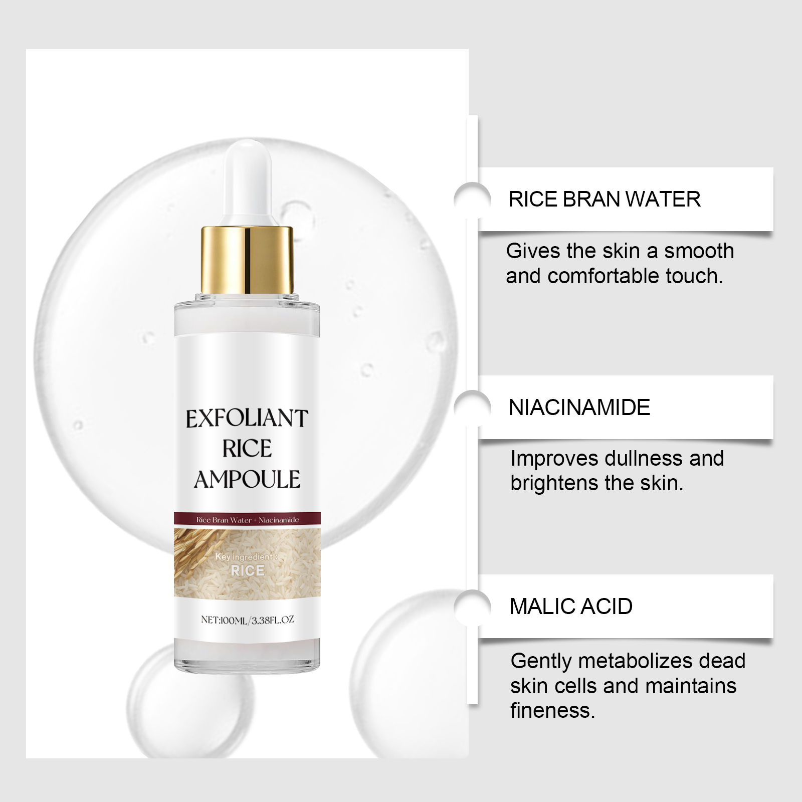 Rice Exfoliating Ampoule Facia - Niacinamide Pore Shrinking Essence 评论和价格