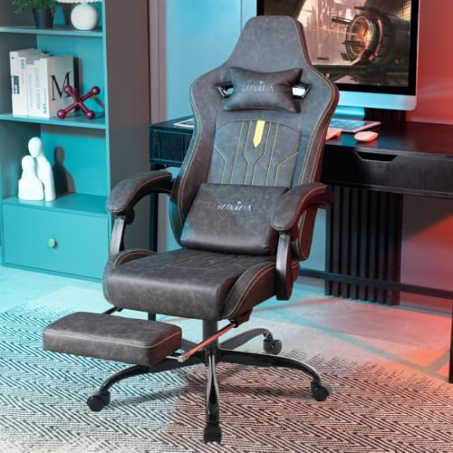 Gaming chair with footrest for - Massage 评论和价格