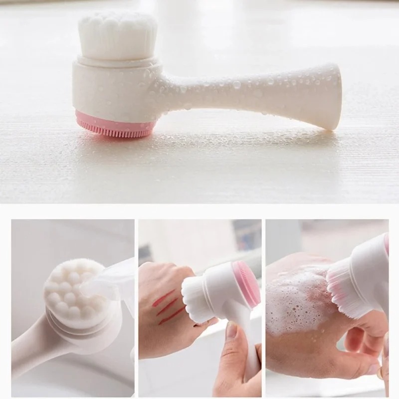 3D Double-sided Manual Facial  - Silicone Face Scrubber Electric 评论和价格