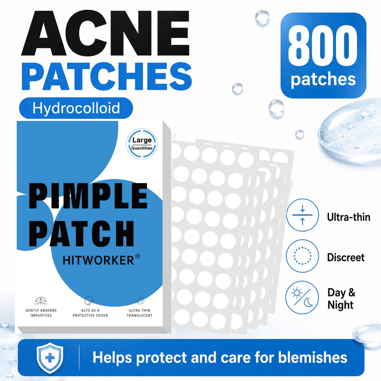 800Pcs Hydrocolloid Acne Pimpl - Skincare 评论和价格